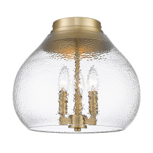 Golden 1094-3FM BCB-HCG - Golden Lighting Ariella 3-light Flush Mount in Brushed Champagne Brass